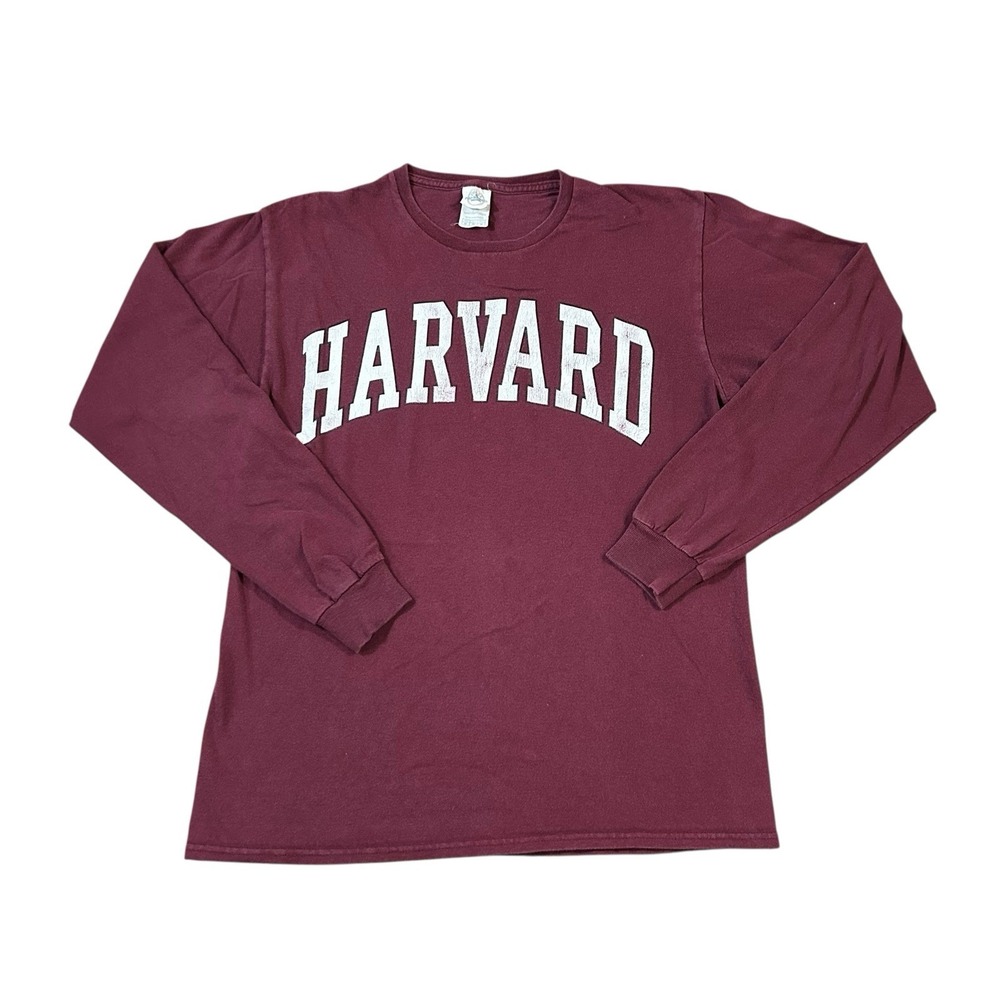 Harvard University‎ Shirt Mens Medium Red Long Sleeve 2000s Y2K Crew Tee